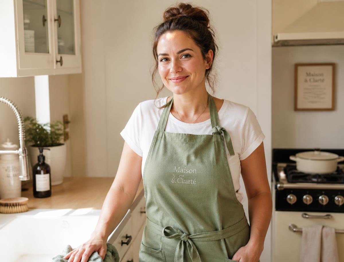 Intervenante ménage Hopménage dans une cuisine claire